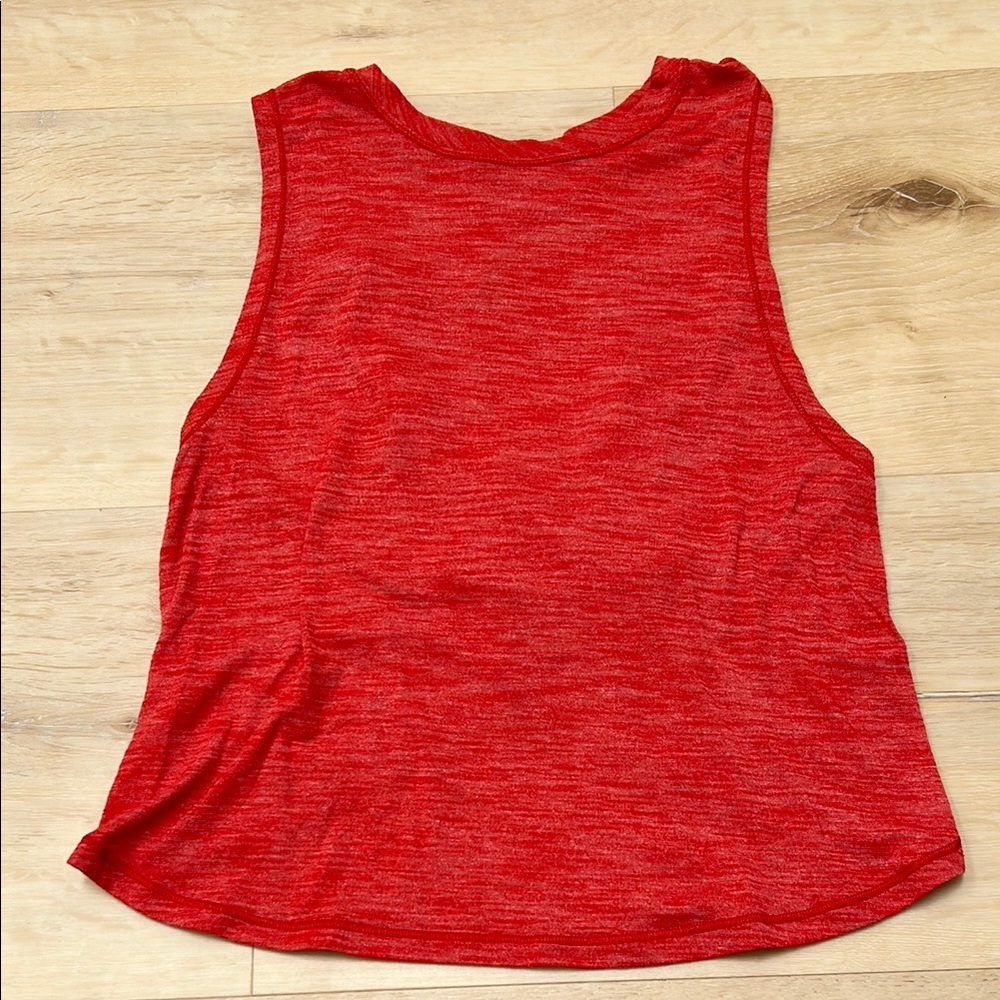 Lululemon Athletica Red Sleeveless Crop Muscle Tee
